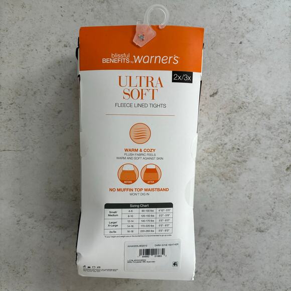 Women’s Ultra Soft Fleece Lined Tights 2 Pack 2/3X NEW! - Picture 2 of 3